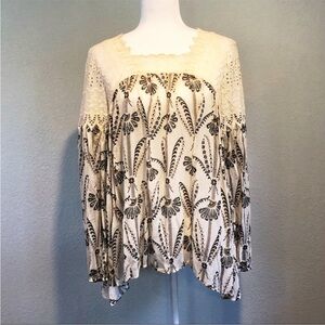 Anthropologie Lace Detail Top